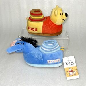 Disney Winnie The Pooh & Eeyore Character Slippers Toddler Size 7/8 NEW